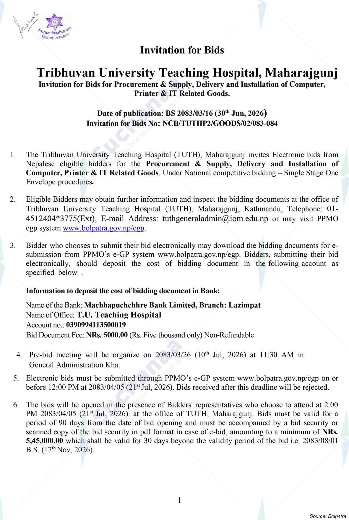 Tribhuvan University Teaching Hospital (TUTH)