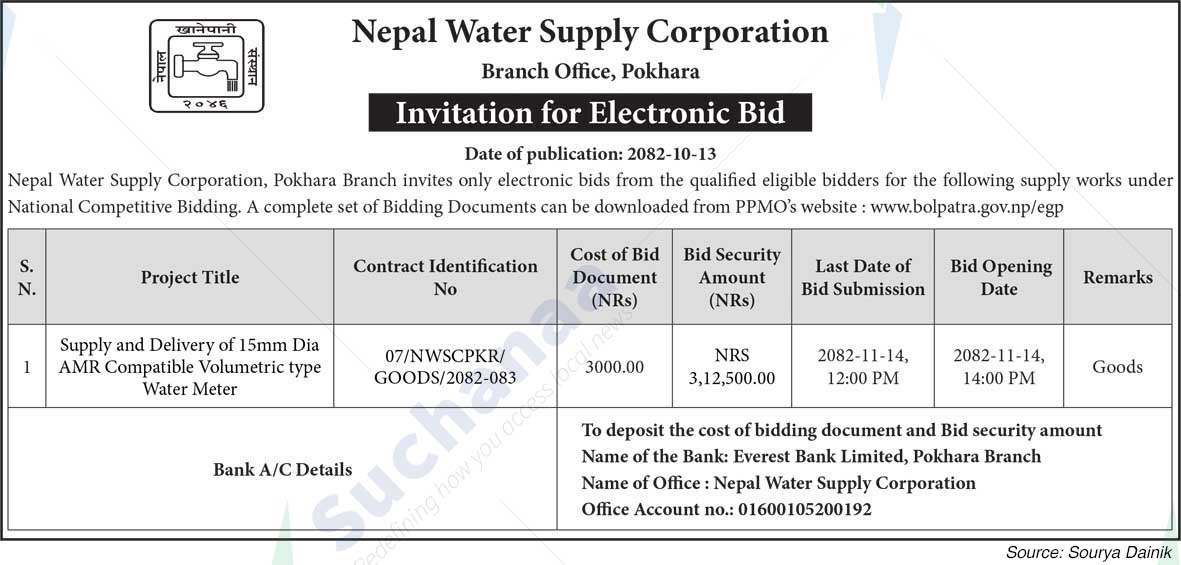 Nepal Water Supply Corporation (NSC)