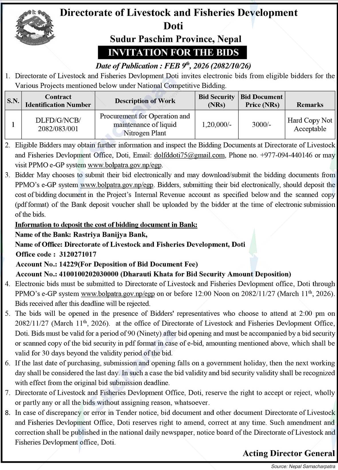 Directorate of Livestock and Fishery Development, Doti