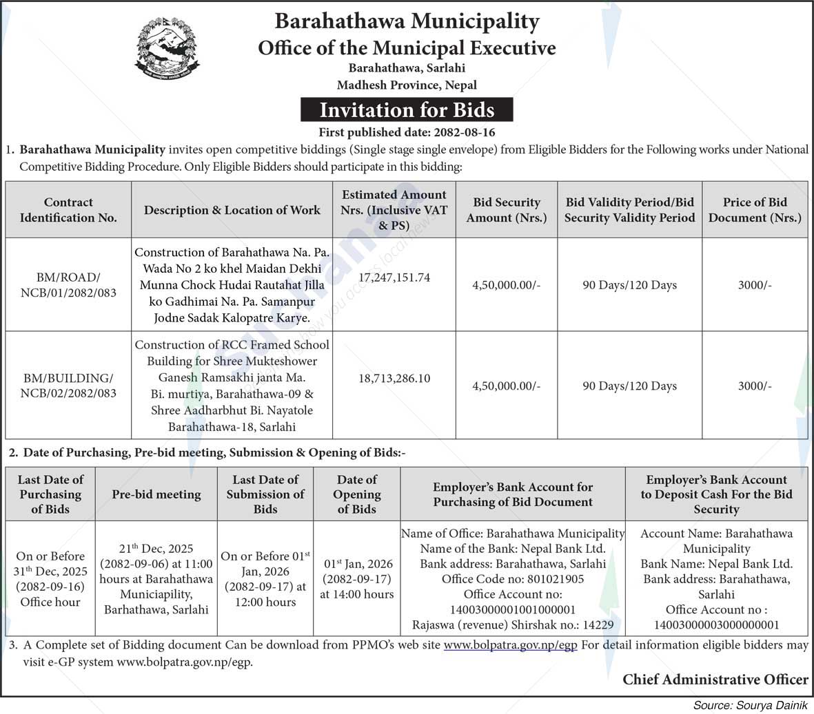 Barahathawa Municipality