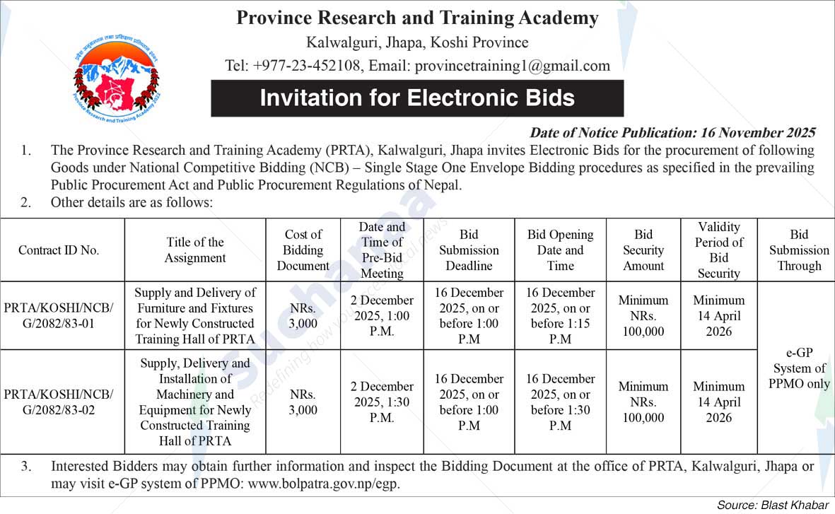 Province Research and Training Academy, Kalwalguri, Jhapa