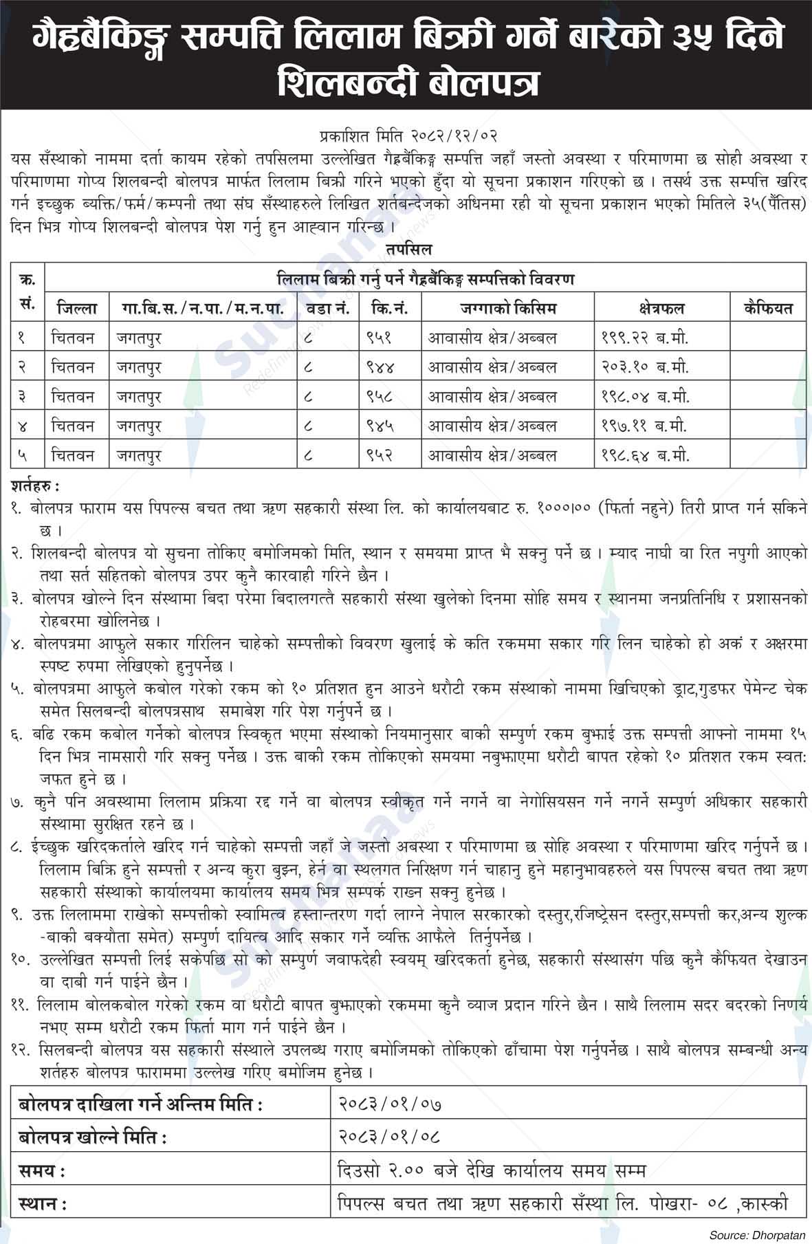 People's Savings and Credit Cooperative Society Ltd., Kaski