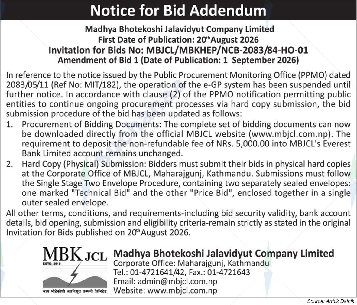 Madhya Bhotekoshi Jalavidyut Company Limited