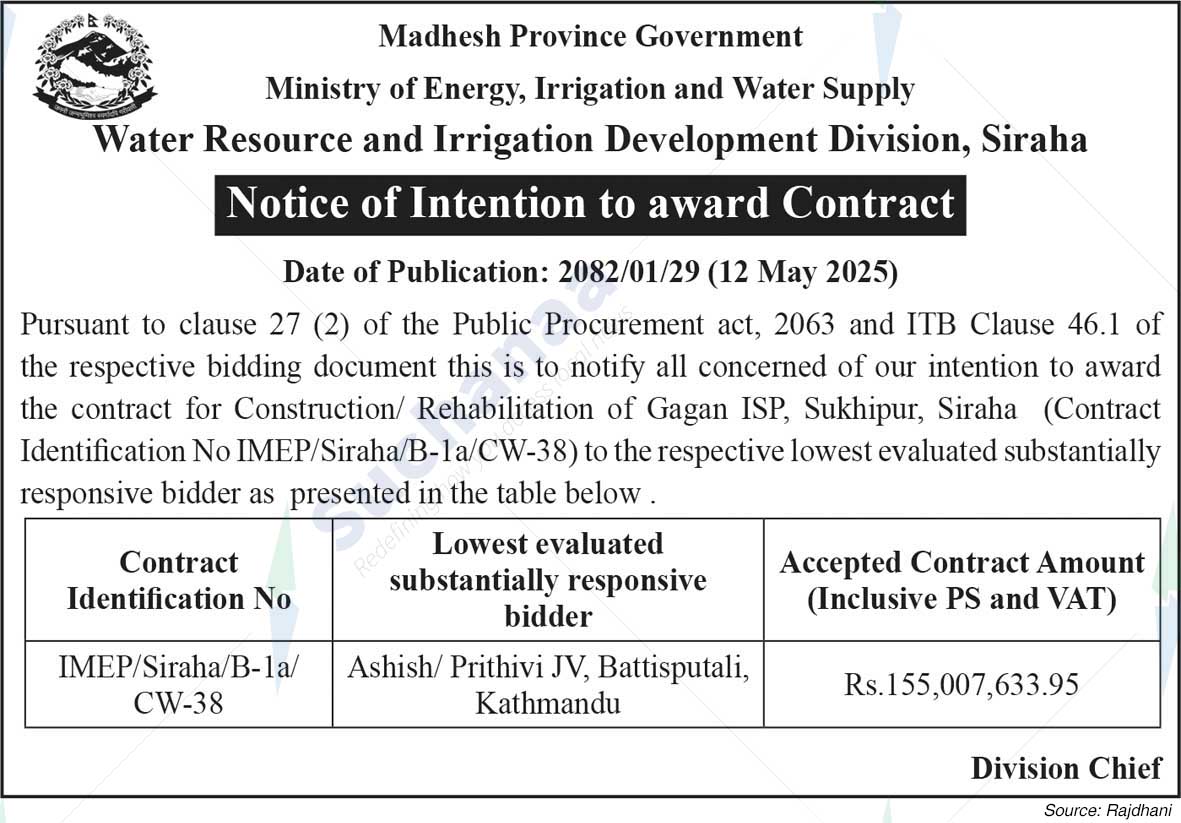 Water Resource and Irrigation Development Division, Siraha