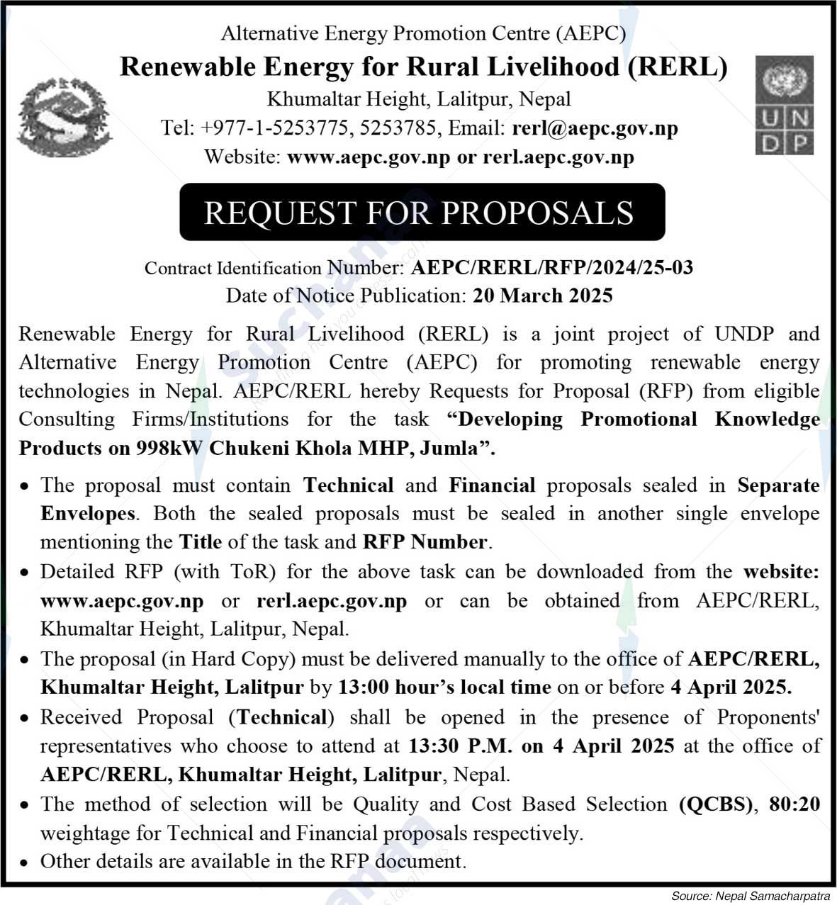 Renewable Energy for Rural Livelihood (RERL)