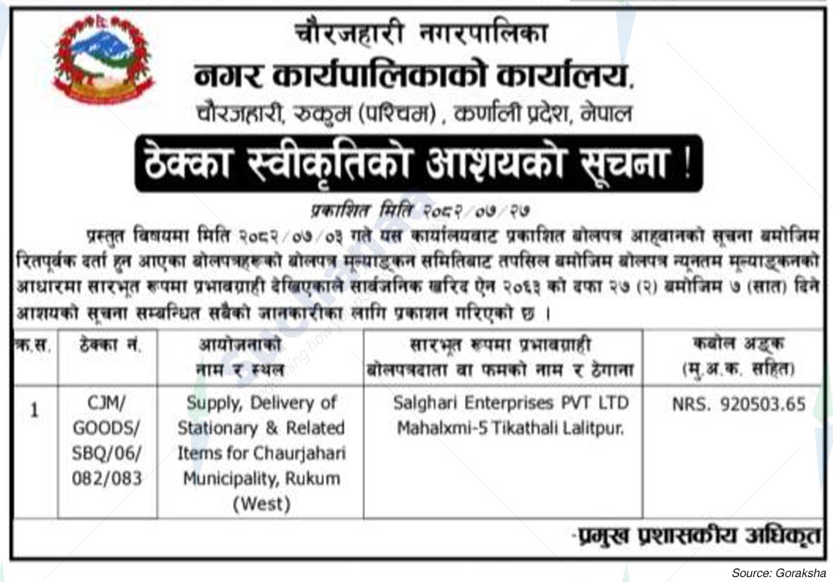 Chaurjahari Municipality