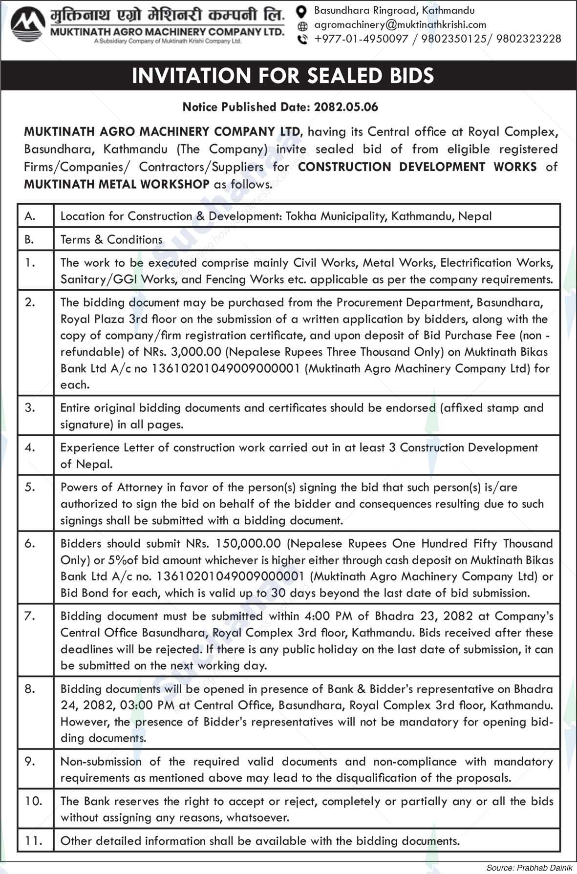 Muktinath Agro Machinery Company Ltd.