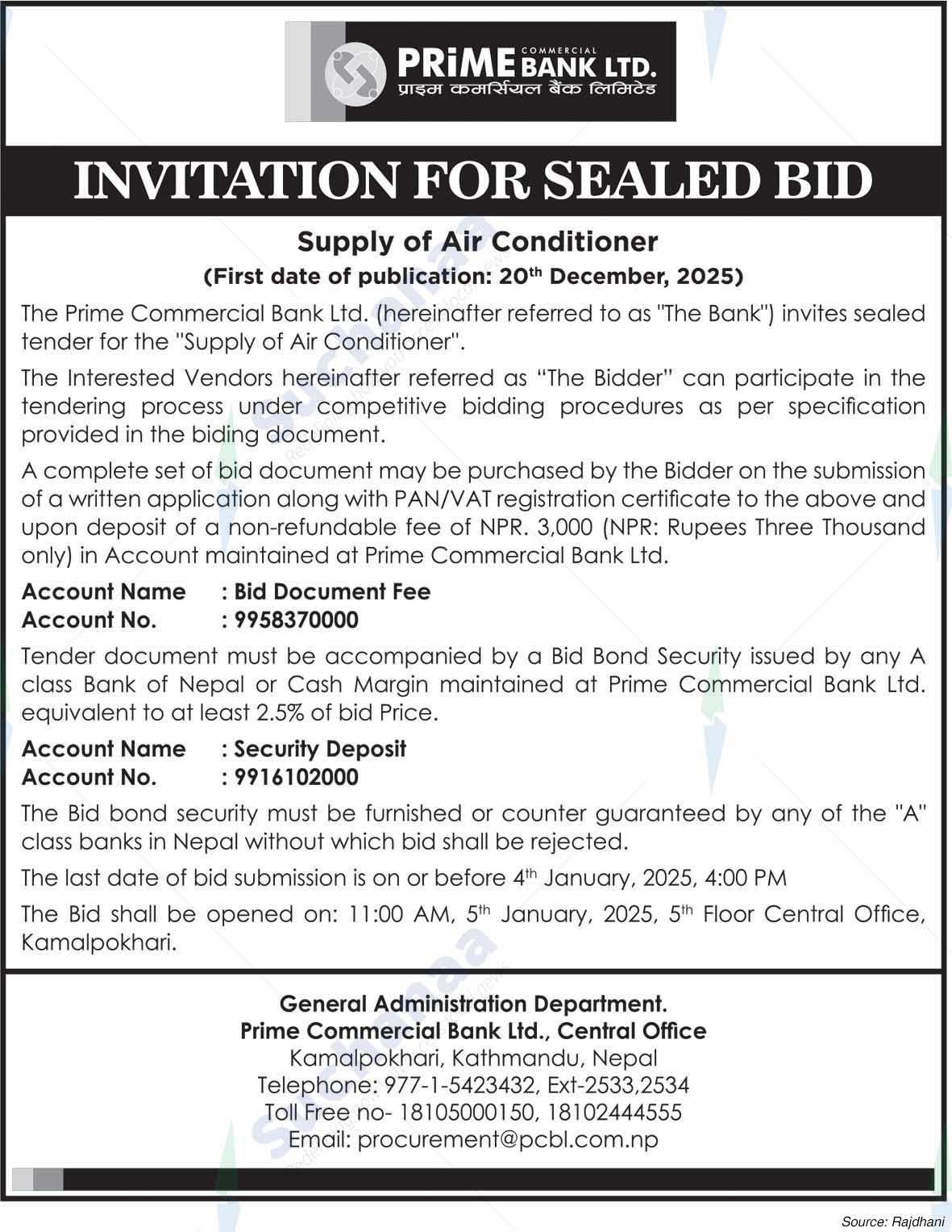 Prime Commercial Bank Limited