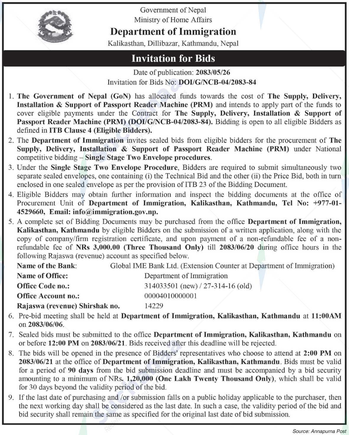 Department of Immigration