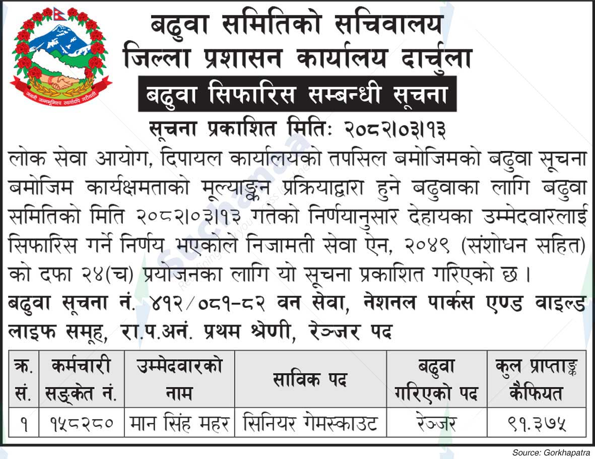 District Administration Office, Darchala