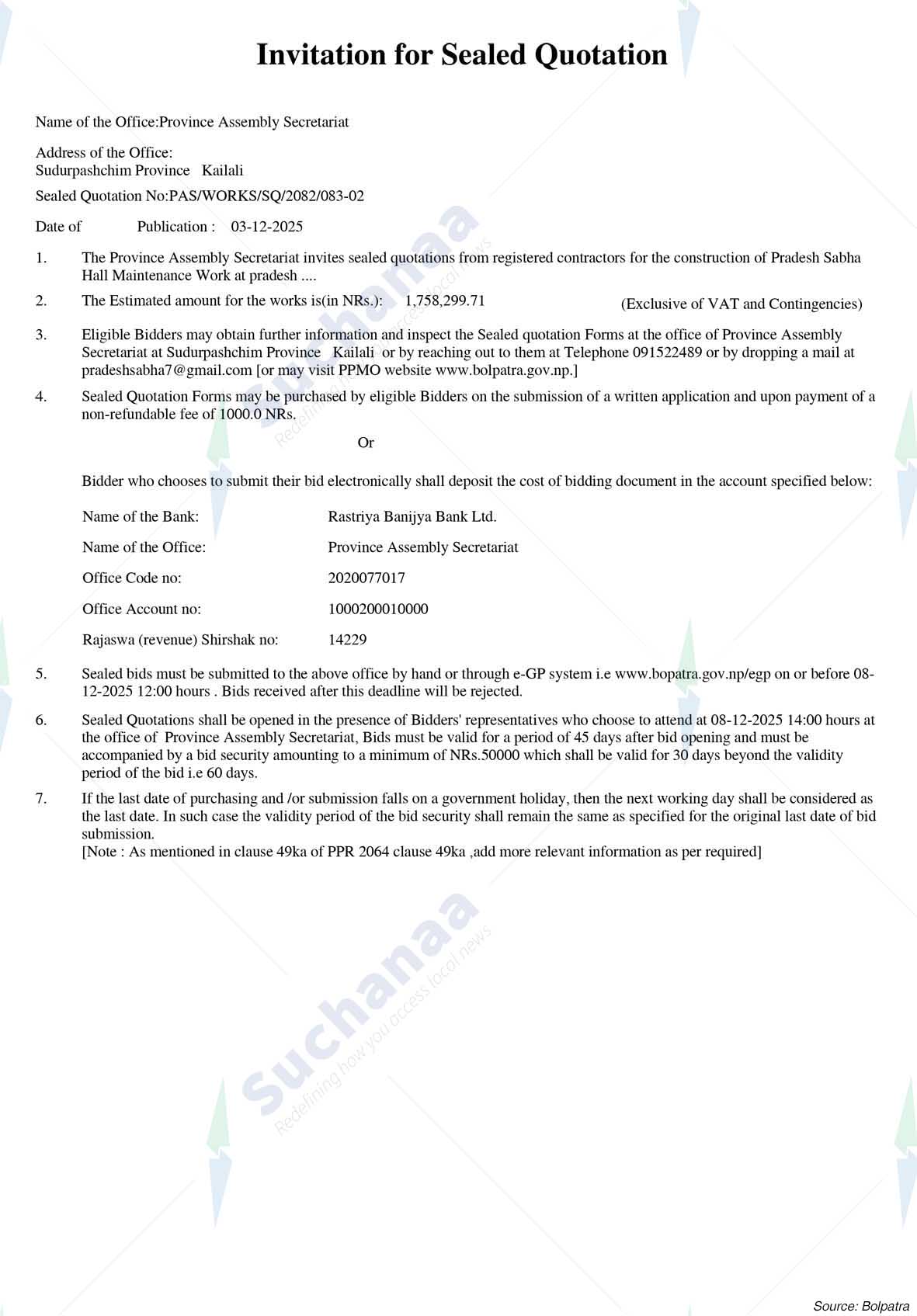 Province Assembly Secretariat