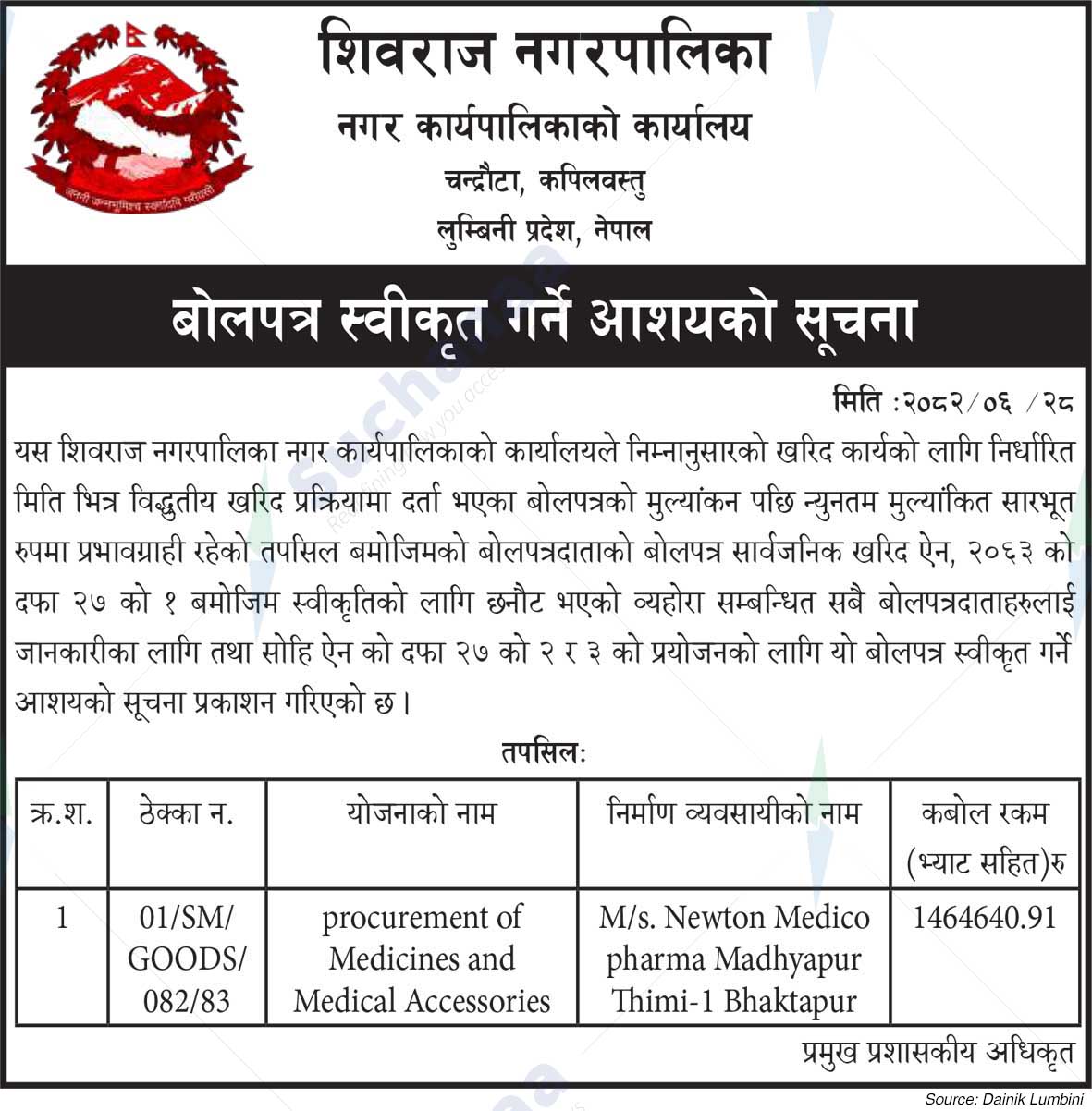 Shivraj Municipality