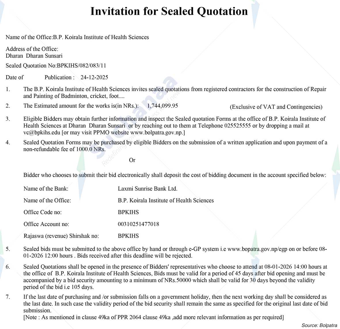 B.P. Koirala Institute of Health Sciences