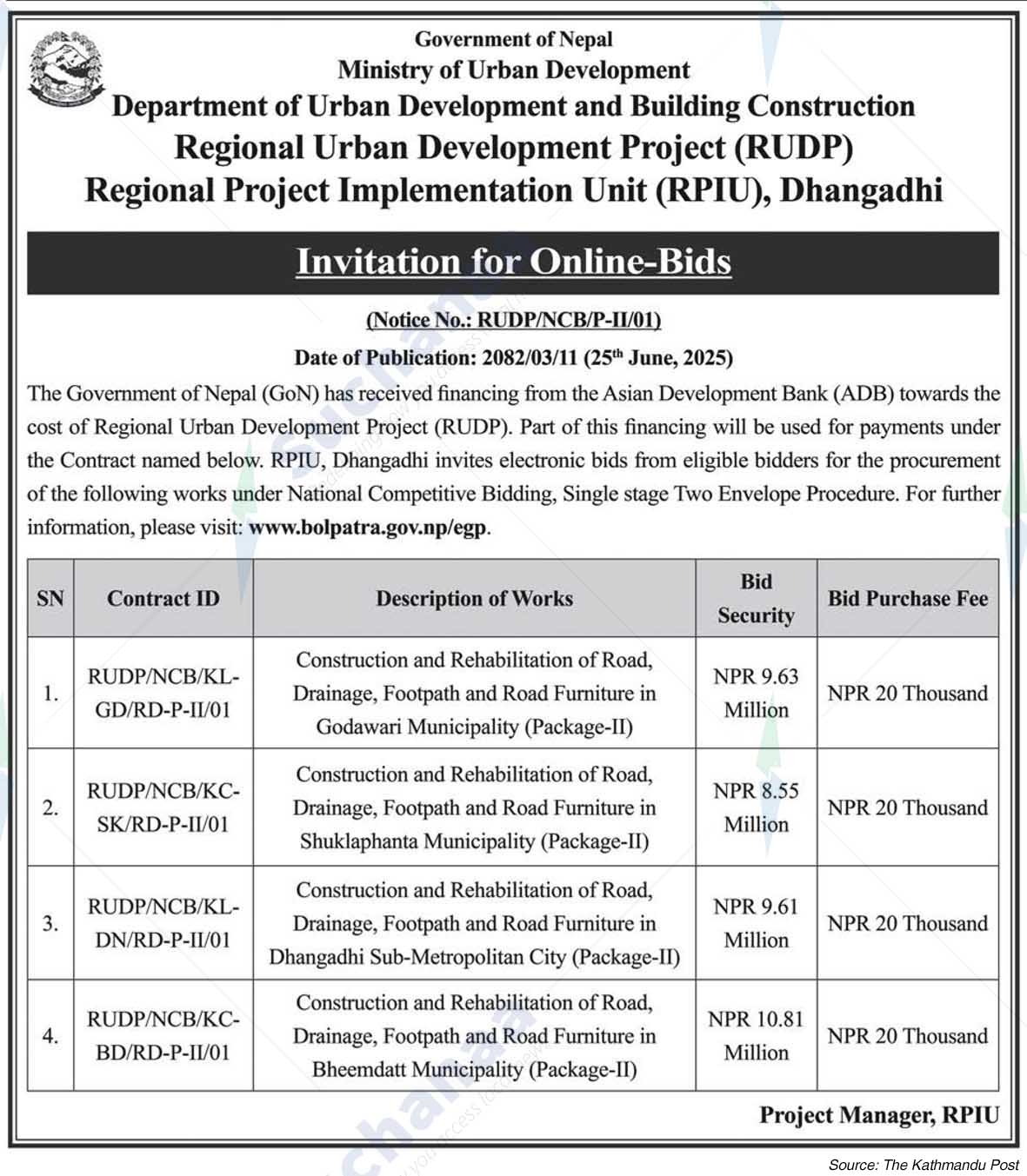 Regional Project Implementation Unit (RPIU), Dhangadhi