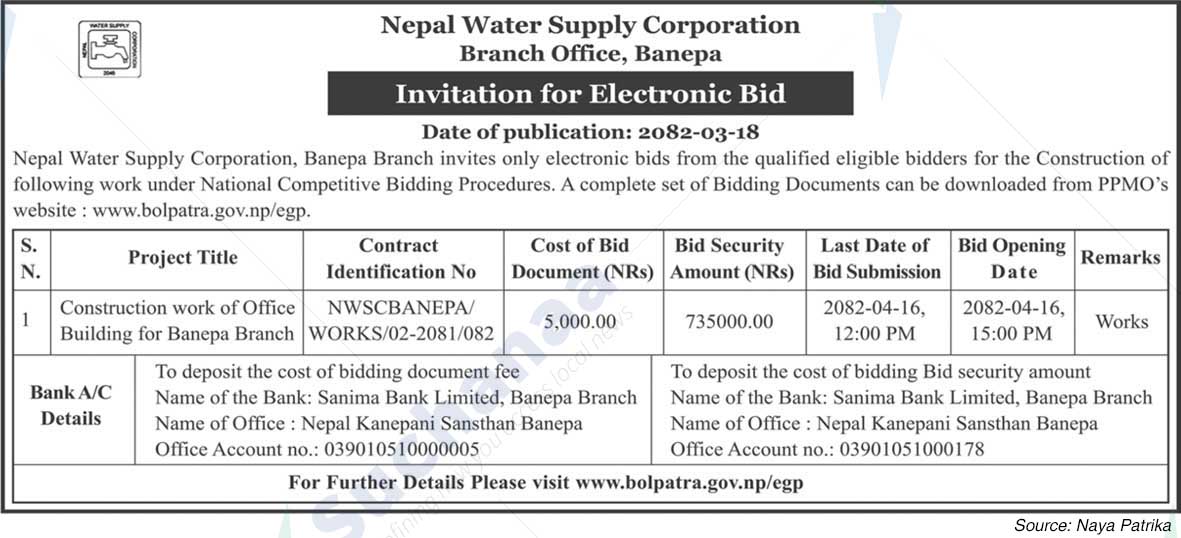 Nepal Water Supply Corporation (NSC)