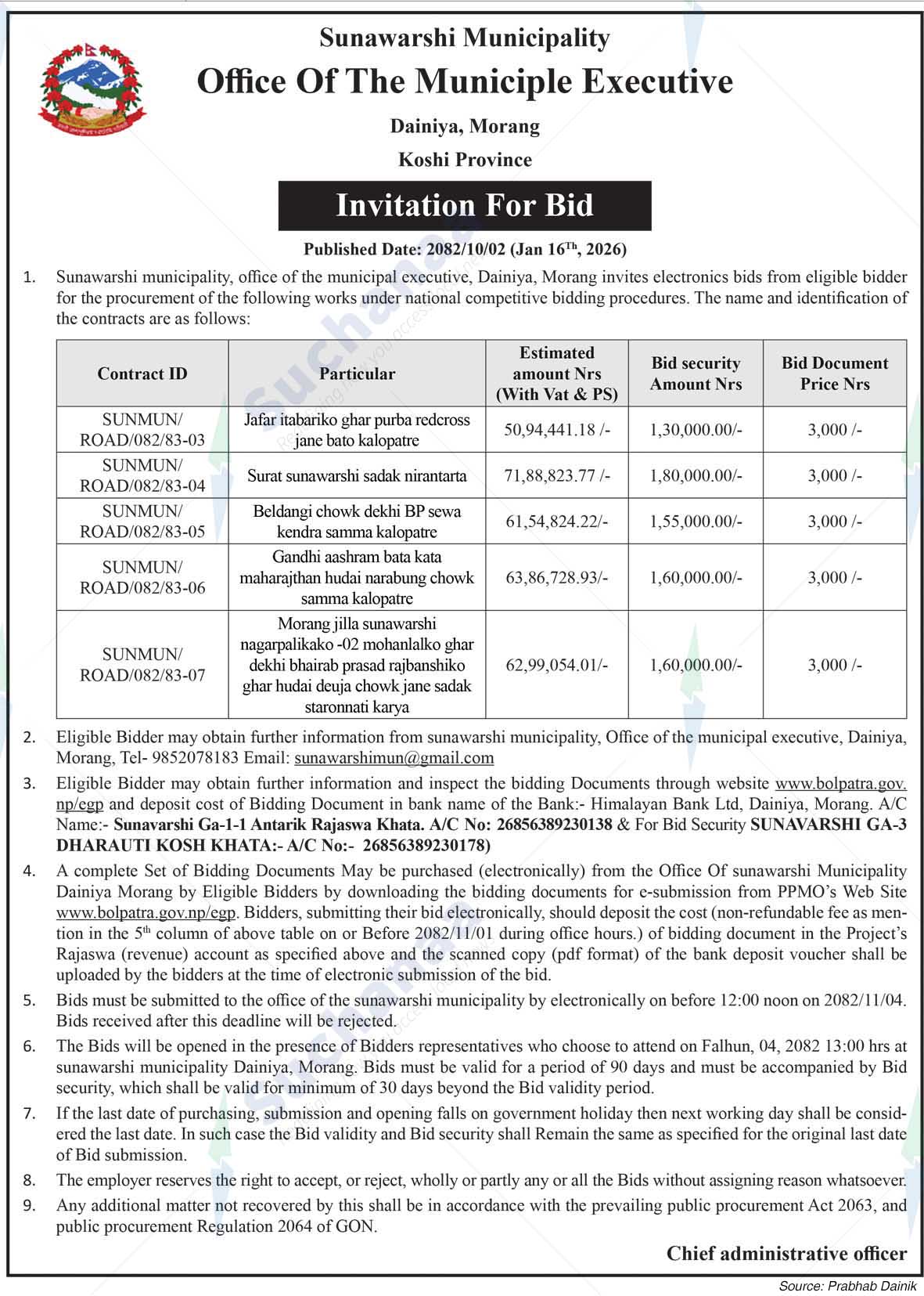 Sunawarshi Municipality