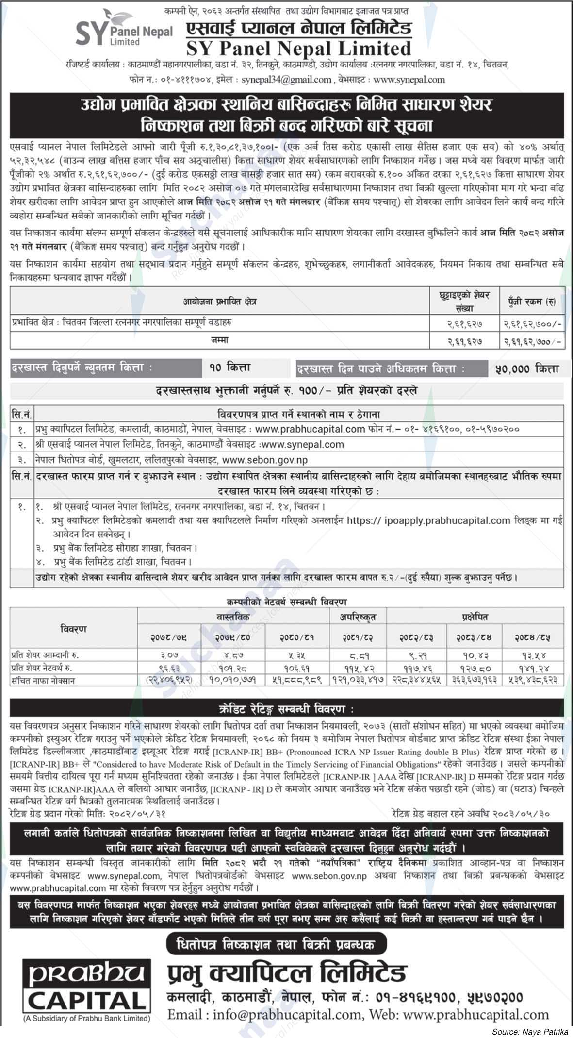SY Panel Nepal Limited