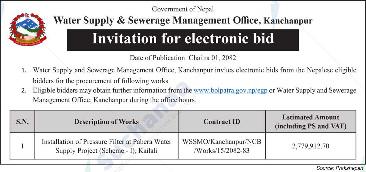 Water Supply & Sewerage Management Office, Kanchanpur