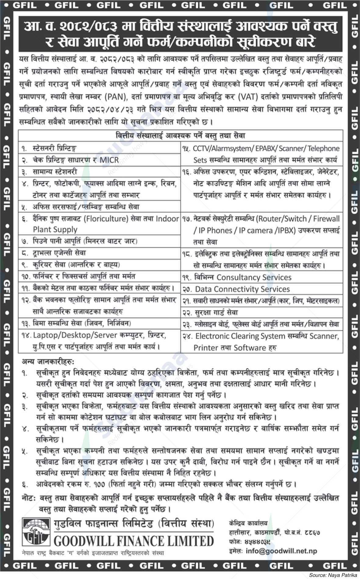 Goodwill Finance Limited