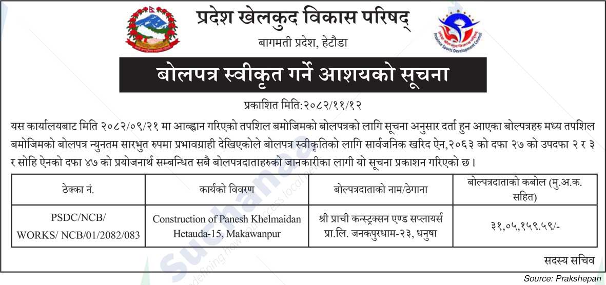 Province Sports Development Council, Hetauda