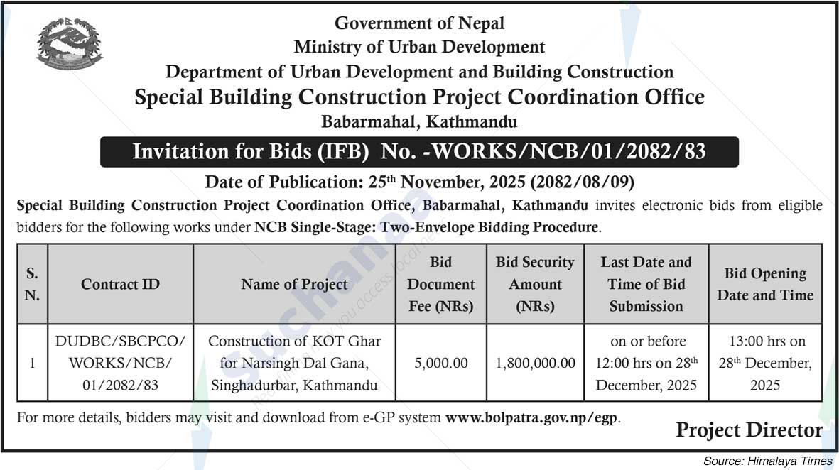 Special Building Construction Project Coordination Office, Babarmahal, Kathmandu