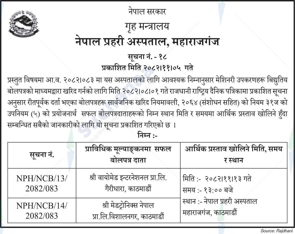 Nepal Police Hospital, Maharajganj