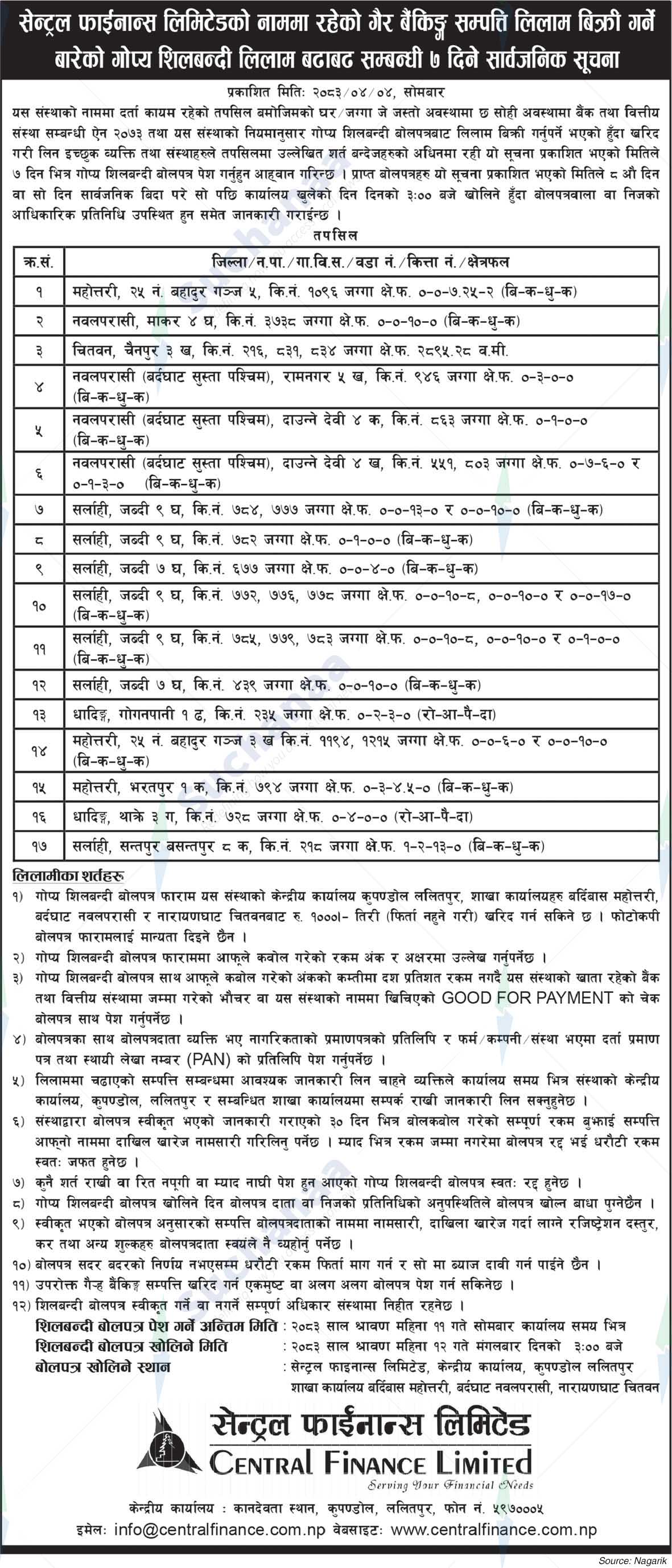 Central Finance Limited
