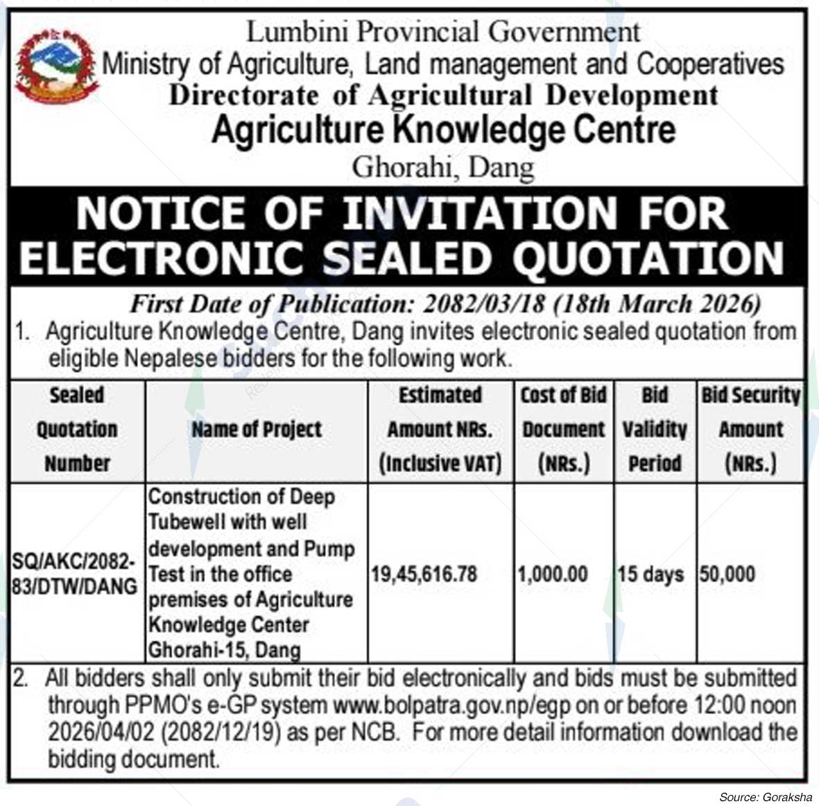 Agriculture Knowledge Centre, Dang