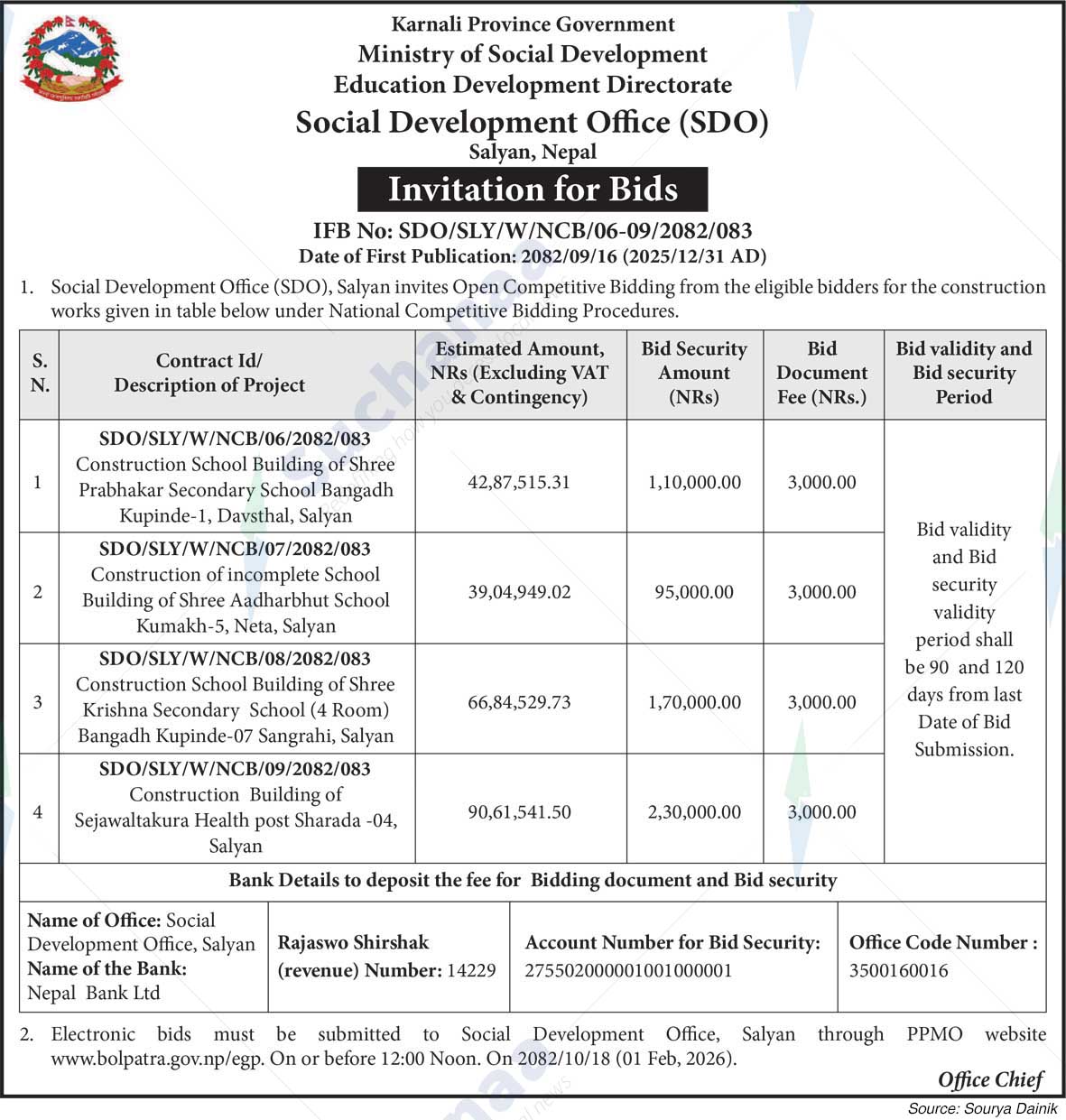 Social Development Office (SDO), Salyan