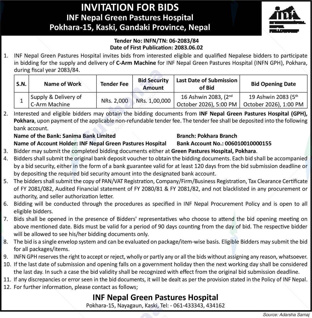 INF Nepal Green Pastures Hospital (INFN GPH)