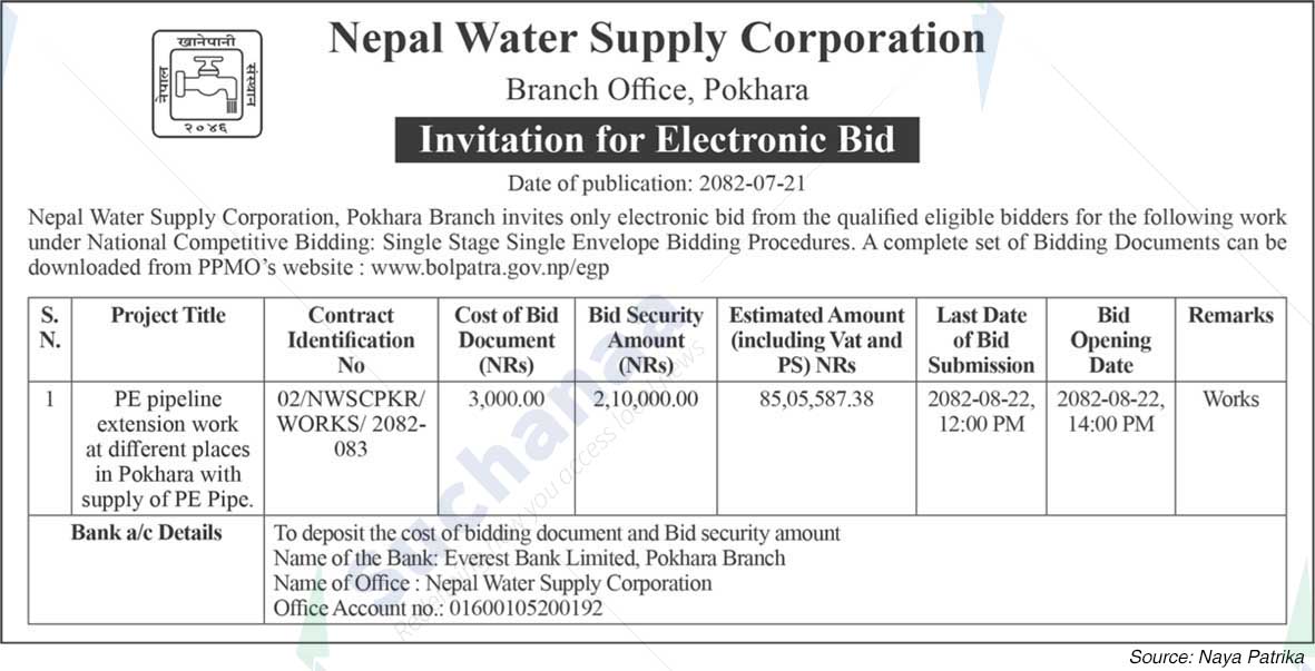 Nepal Water Supply Corporation (NSC)