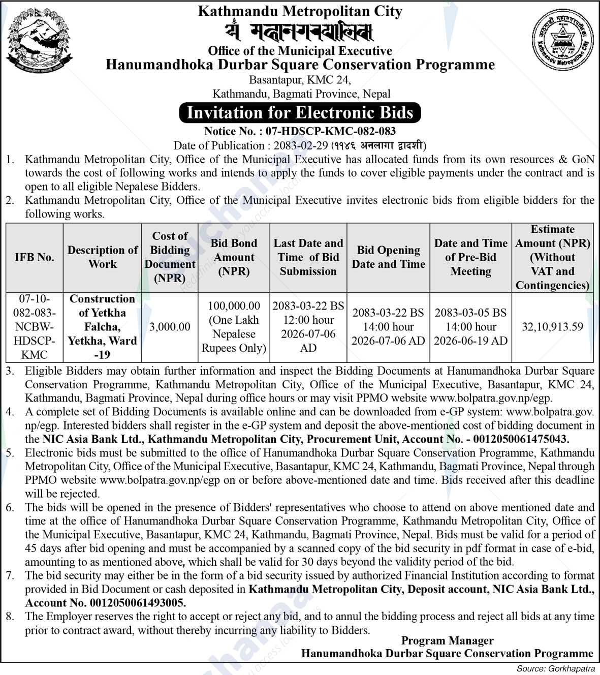 Hanumandhoka Durbar Square Conservation Program