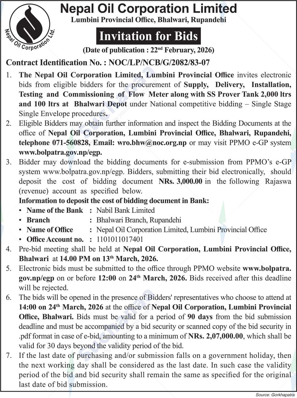 Nepal Oil Corporation Limited, Rupandehi