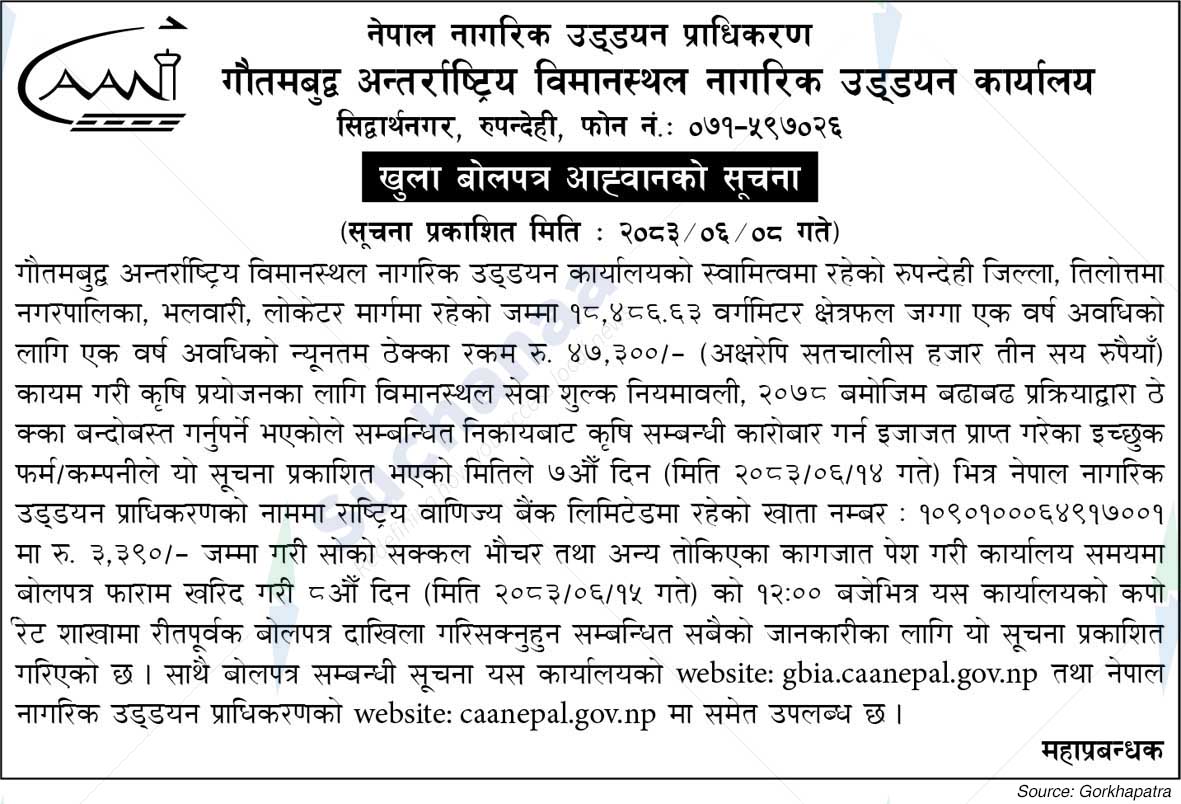 Gautambuddha International Airport Civil Aviation Office