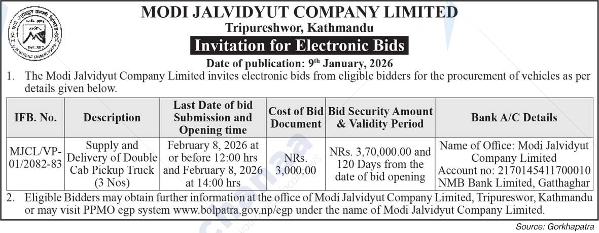 Modi Jalvidyut Company Limited, Tripureshwor, Kathmandu