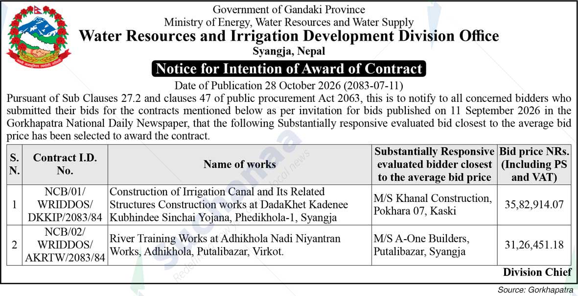 Water Resource and Irrigation Development Division, Syangja