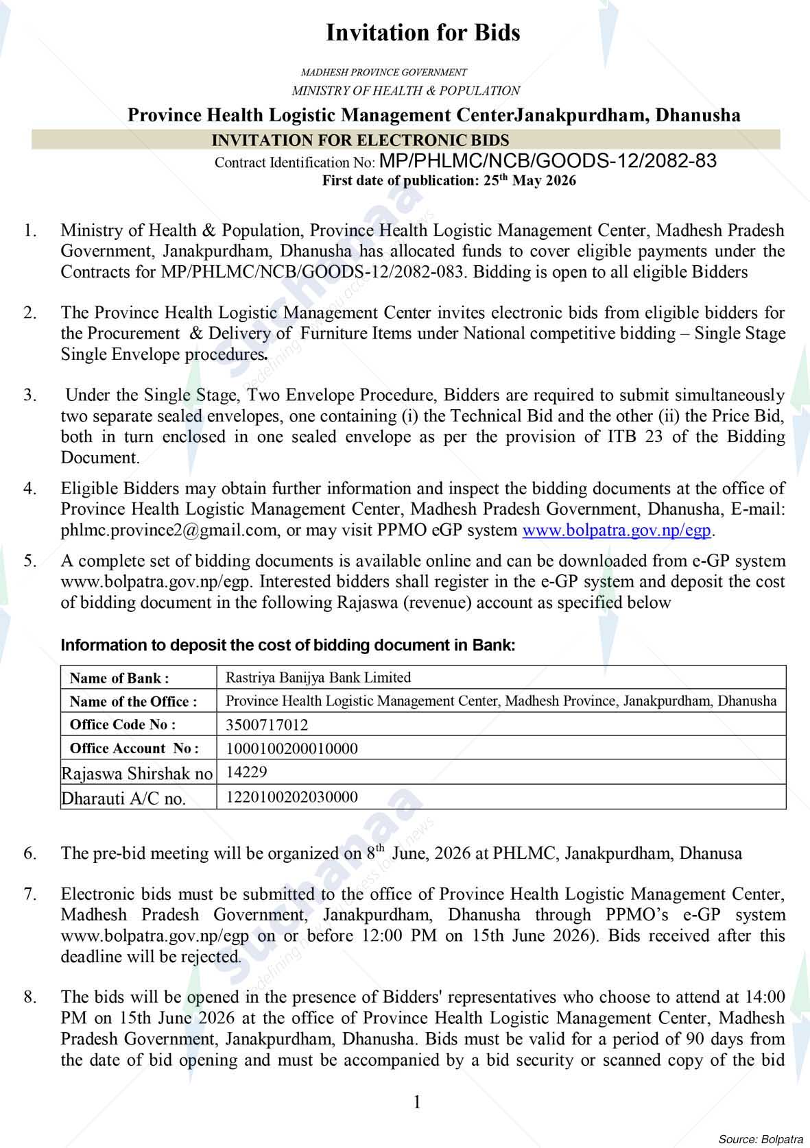 Province Health Logistic Management Center, Province-2