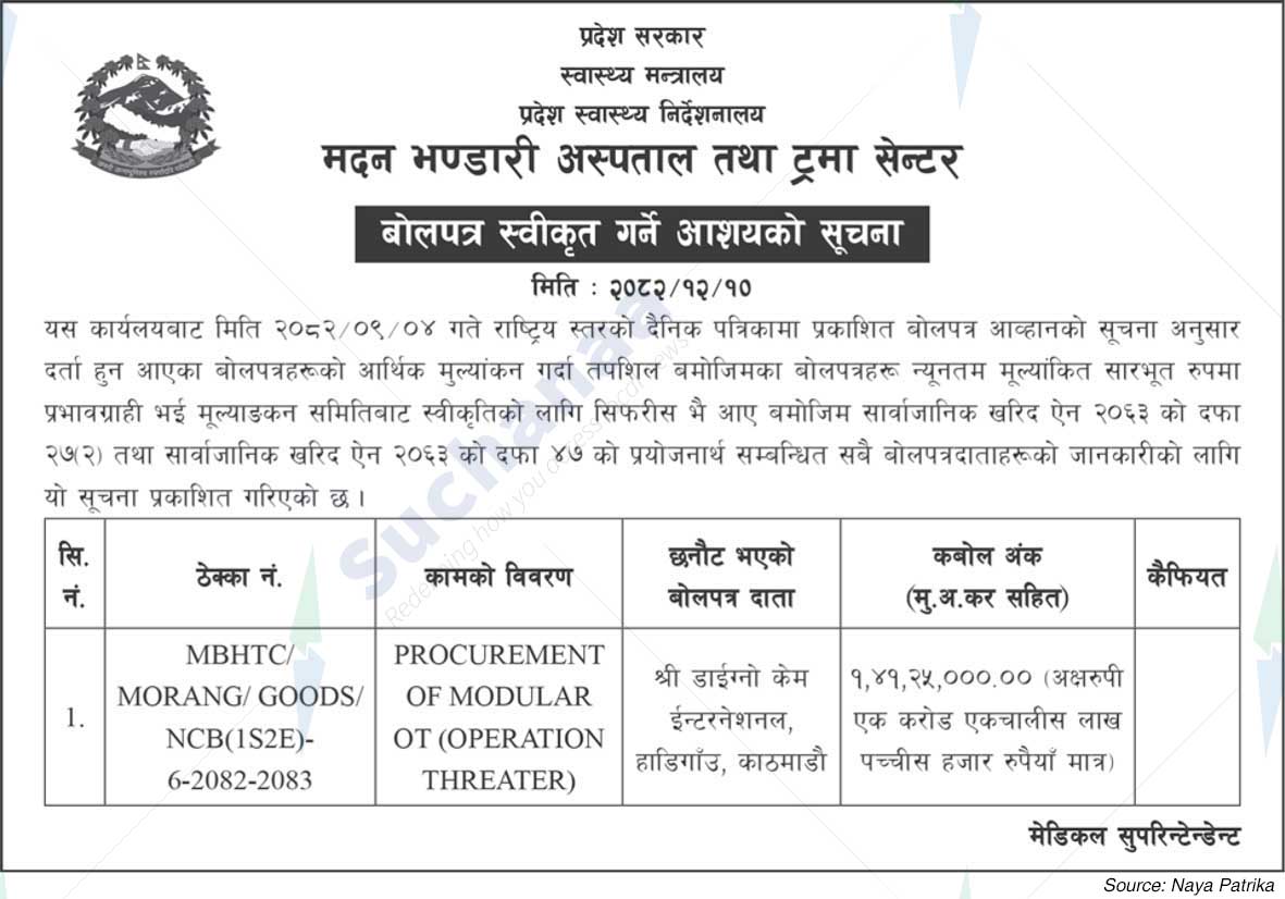 Madan Bhandari Hospital & Trauma Center