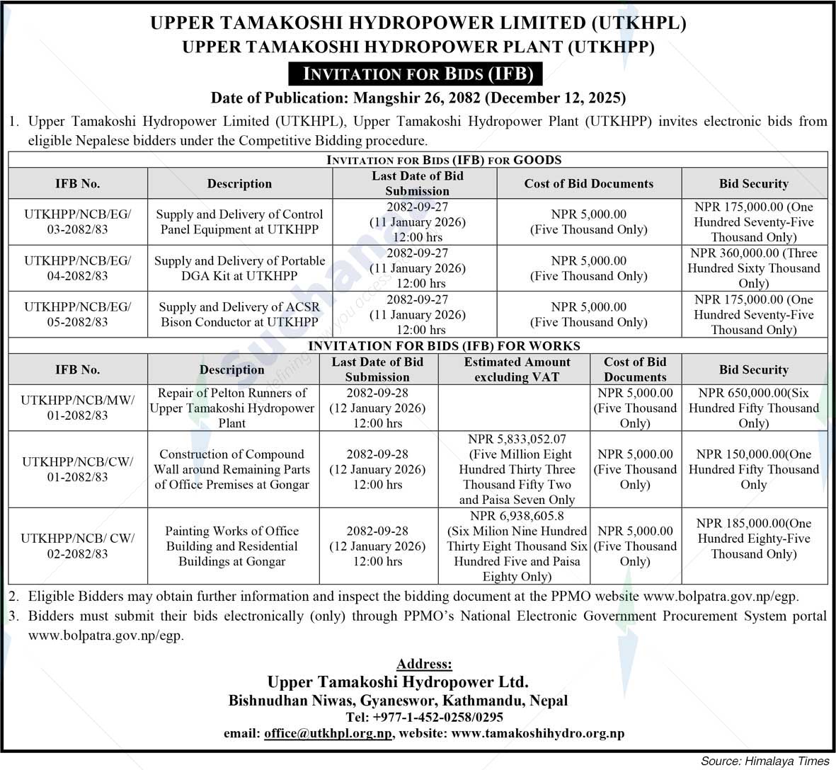 Upper Tamakoshi Hydropower Limited