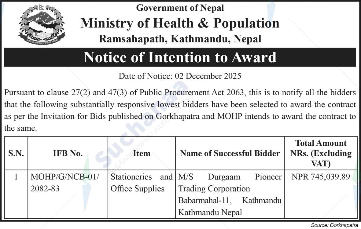 Ministry of Health and Population (MoHP)