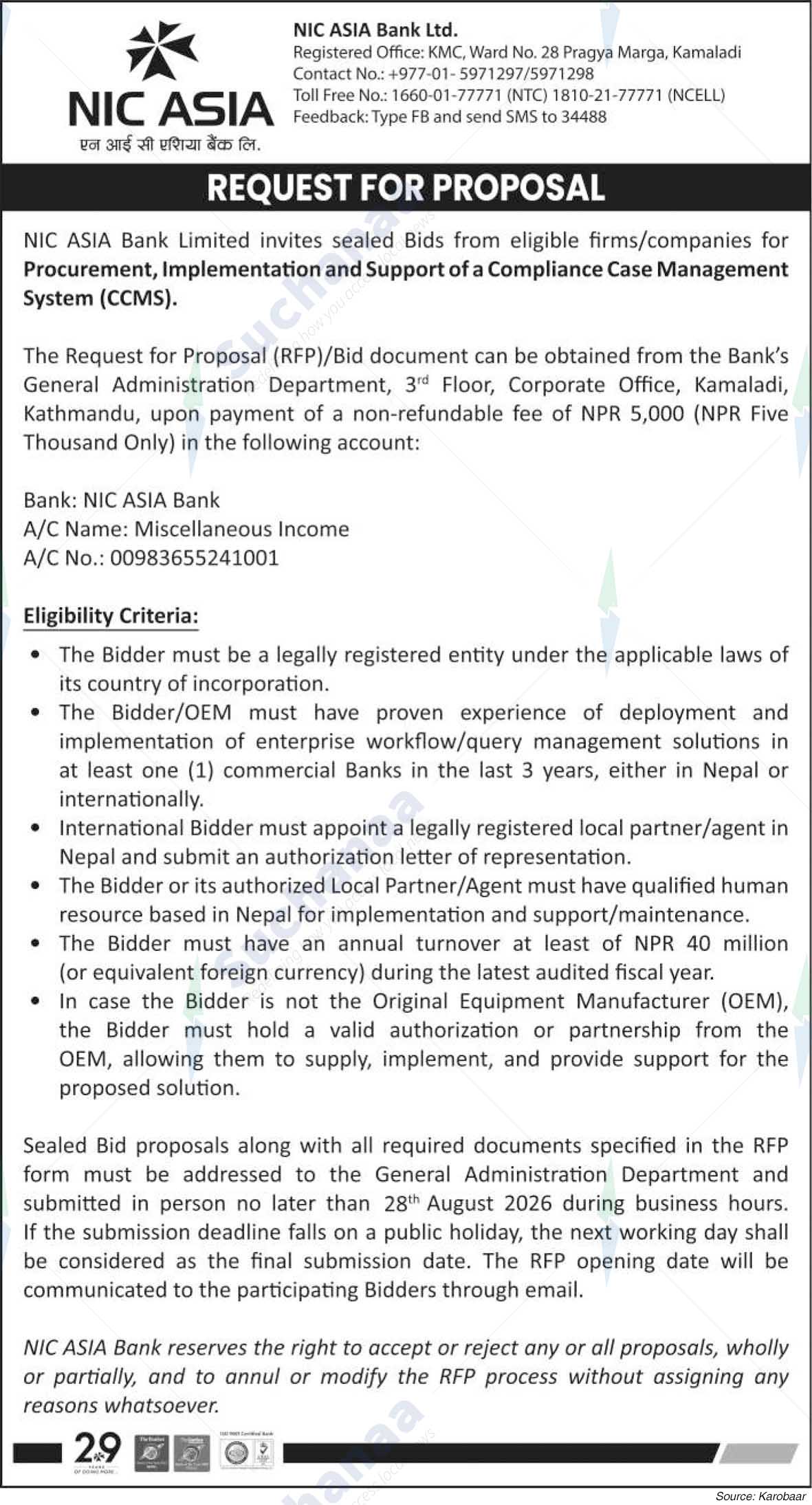 NIC Asia Bank Limited