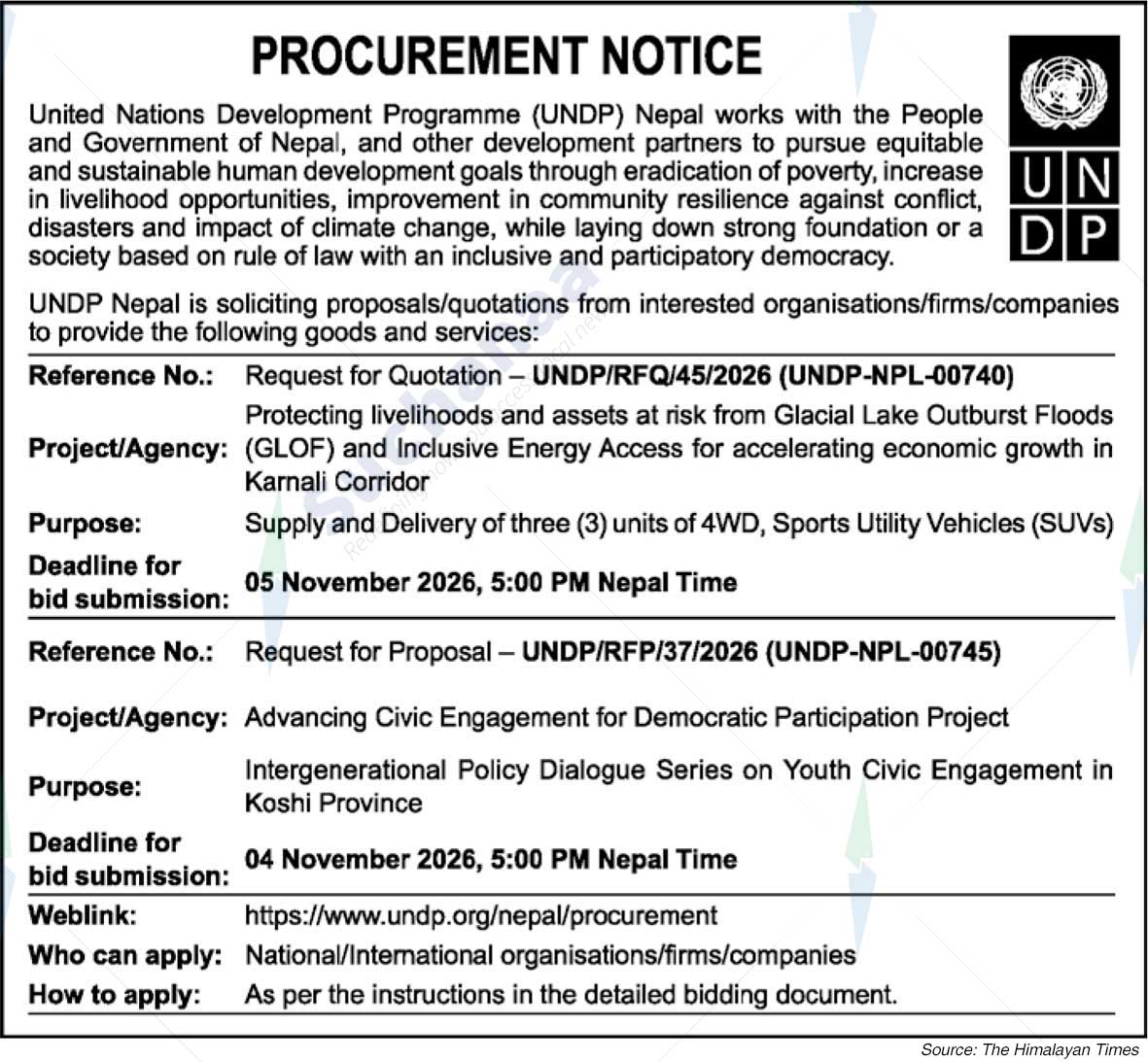 United Nations Development Programme (UNDP)