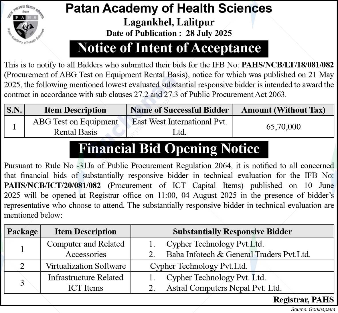 Patan Academy of Health Sciences