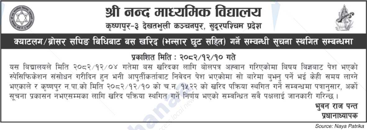 Shree Nanda Secondary School, Kanchanpur