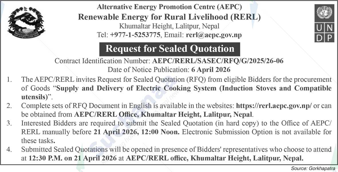 Renewable Energy for Rural Livelihood (RERL)
