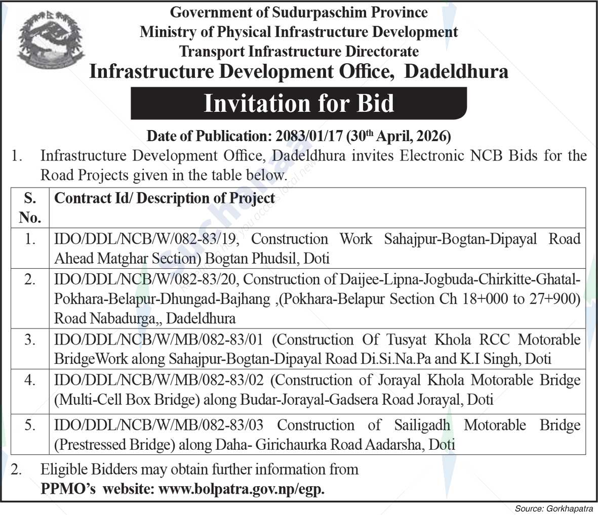 Infrastructure Development Office, Dadeldhura