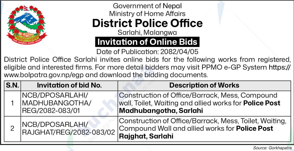 District Police Office, Sarlahi, Malangwa
