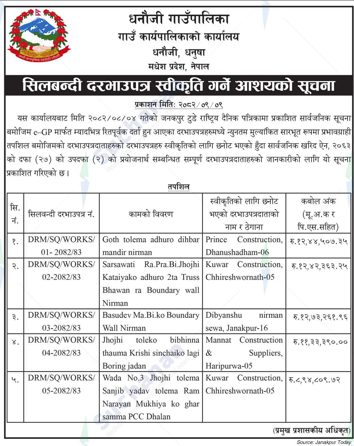 Dhanauji Rural Municipality