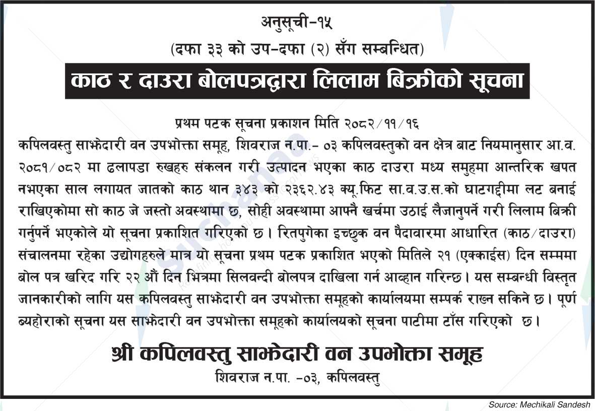 Shree Kapilvastu Saa.Wa.Wo.Sa.