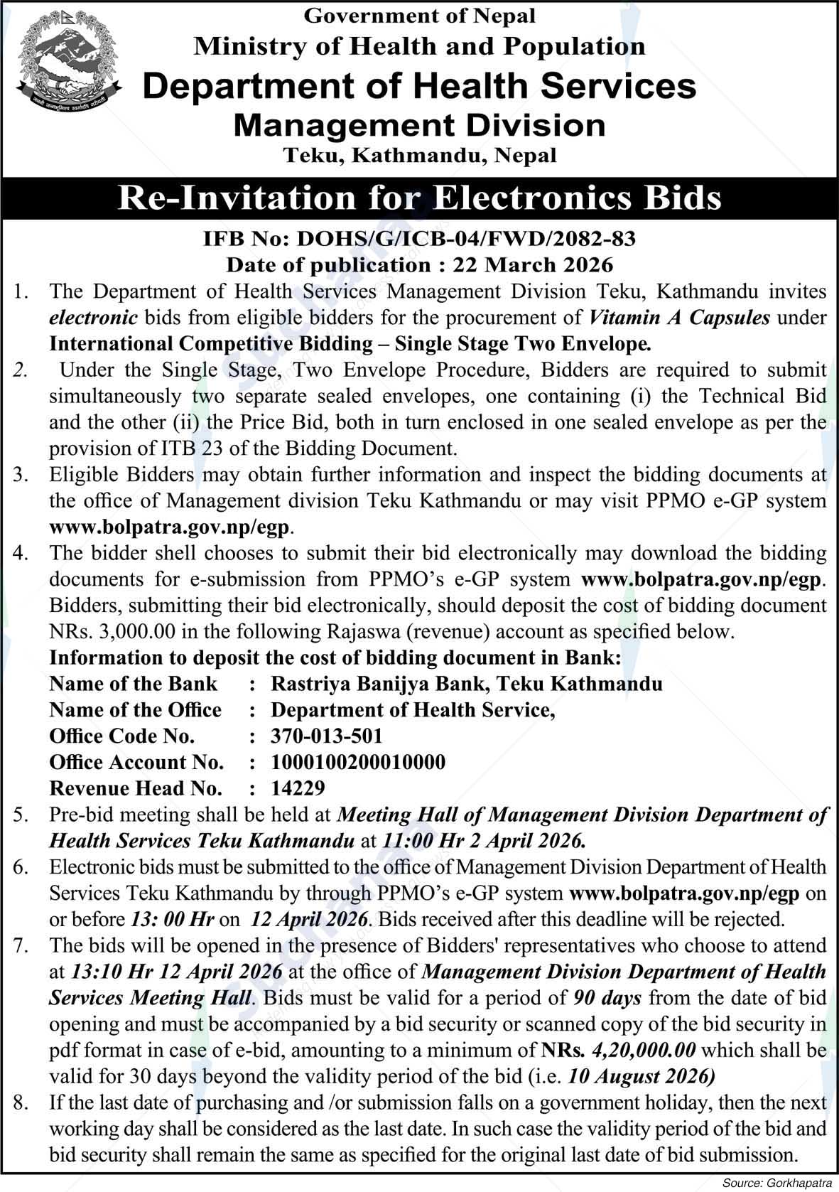 Department of Health Services, Teku, kathmandu